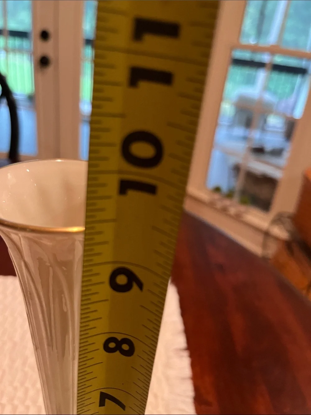 Fluted Cream Bud Vase by Lenox